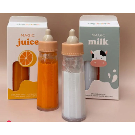 Duo de Biberons Magiques - Lait & Jus de fruit