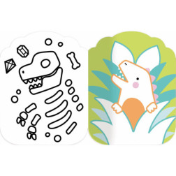 JE COLORIE SANS DÉPASSER - LES DINOSAURES