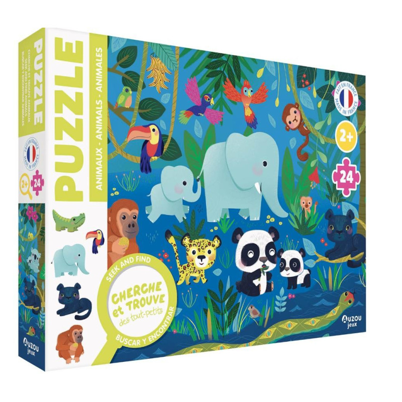 PUZZLE CHERCHE ET TROUVE DES TOUT-PETITS - LES ANIMAUX