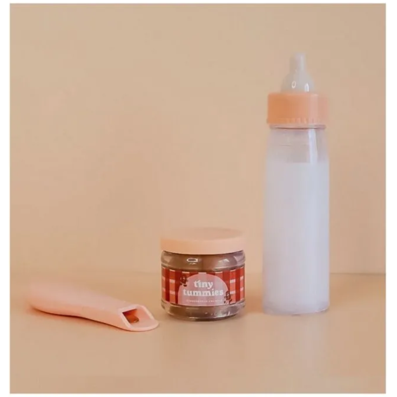 Accessoires Poupon - LPADIS0033 - 3 pièces - Biberon - Petit pot - Bouteille de lait magique