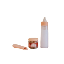 Accessoires Poupon - LPADIS0033 - 3 pièces - Biberon - Petit pot - Bouteille de lait magique