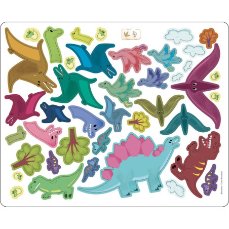 MA POCHETTE D'ARTISTE - 200 AUTOCOLLANTS DINOSAURES