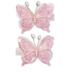 Pince à cheveux Chaja papillon rose