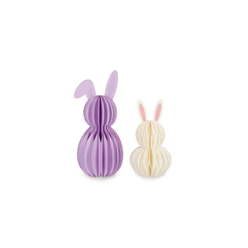 Set de 2 Petits Lapins Pliables en Papier - Hoppy Easter- BUNNY - pâques 2026 - LEGAMI