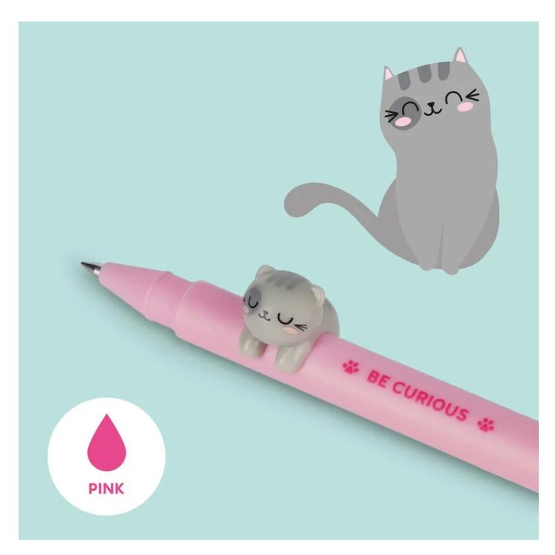 STYLO À ENCRE GEL ANIMAL CHAT