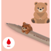 STYLO À ENCRE GEL ANIMAL OURS