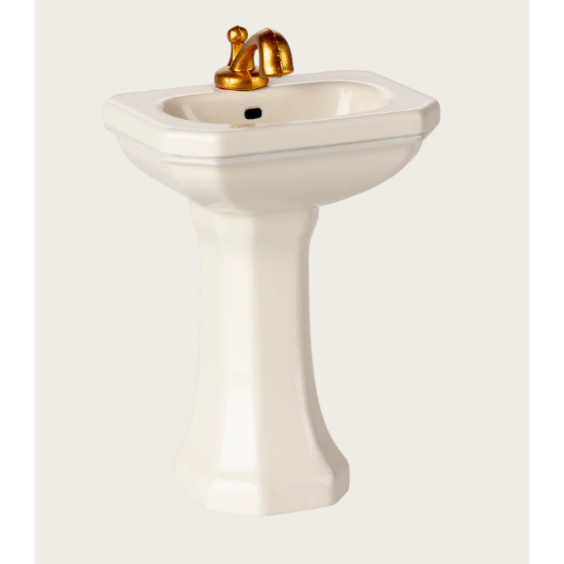 Lavabo de salle de bain, Souris - Blanc Off white