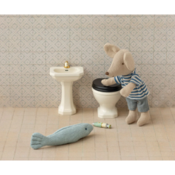 Lavabo de salle de bain, Souris - Blanc Off white