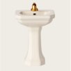 Lavabo de salle de bain, Souris - Blanc Off white