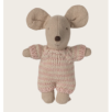 Bébé souris dans son couffin - Rose