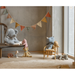 Peluche chaton endormi, Medium - Gris