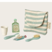 Trousse de toilettes, Souris - Rayé bleu