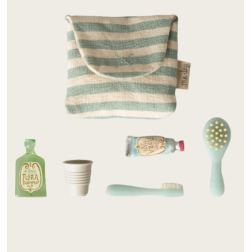 Trousse de toilettes, Souris - Rayé bleu