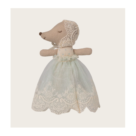Bébé souris en robe - Menthe