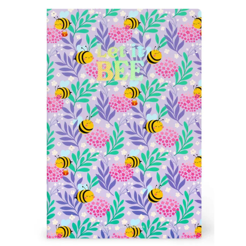 Cahier Page Blanche A5 à Couverture Rigide Illustrée - Bee