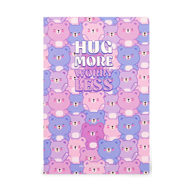 Cahier Page Blanche A5 à Couverture Rigide Illustrée - Teddy Bear