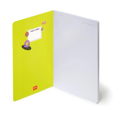 Cahier Page Blanche A5 à Couverture Rigide Illustrée - Space