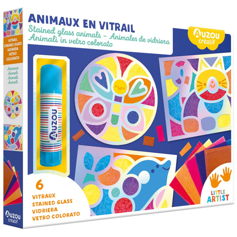 MON COFFRET D'ARTISTE - ANIMAUX EN VITRAIL