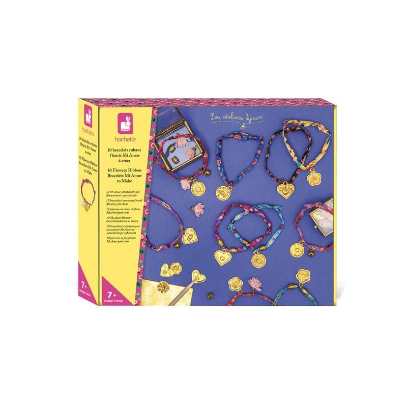 10 BRACELETS RUBANS FLEURIS MI AMOR A CREER