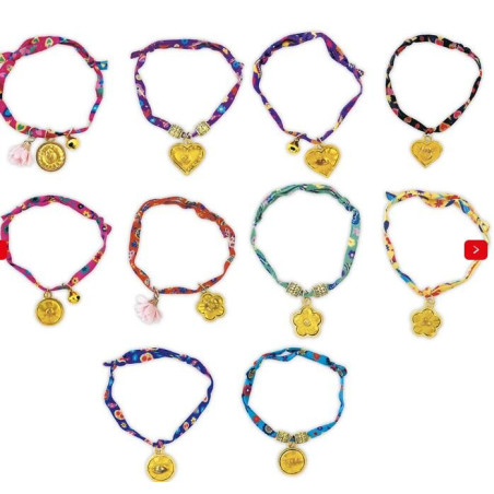 10 BRACELETS RUBANS FLEURIS MI AMOR A CREER