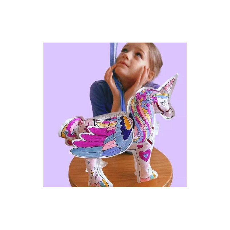 Coloriage Gonflable – Format Géant – Licorne