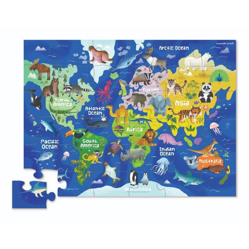 Ma première carte puzzle - Malette - Monde -