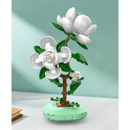 Jeu de construction CaDA Camélia en pot 23 cm, 301 pièces