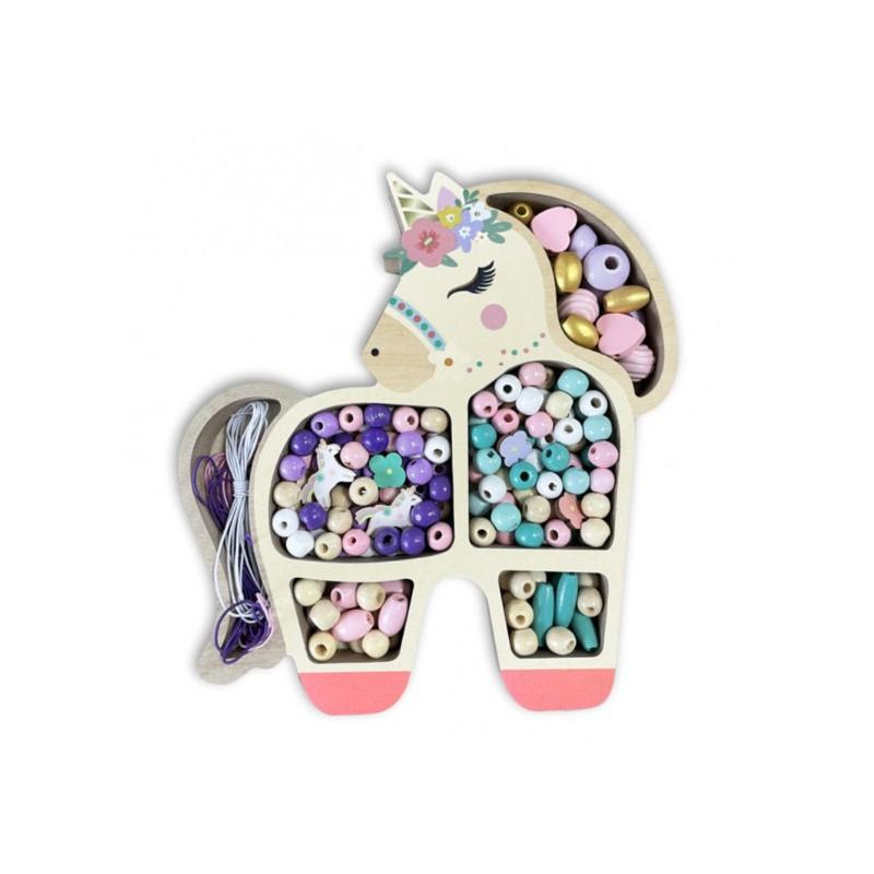 Les Perles - Coffret perles bois licornes bois