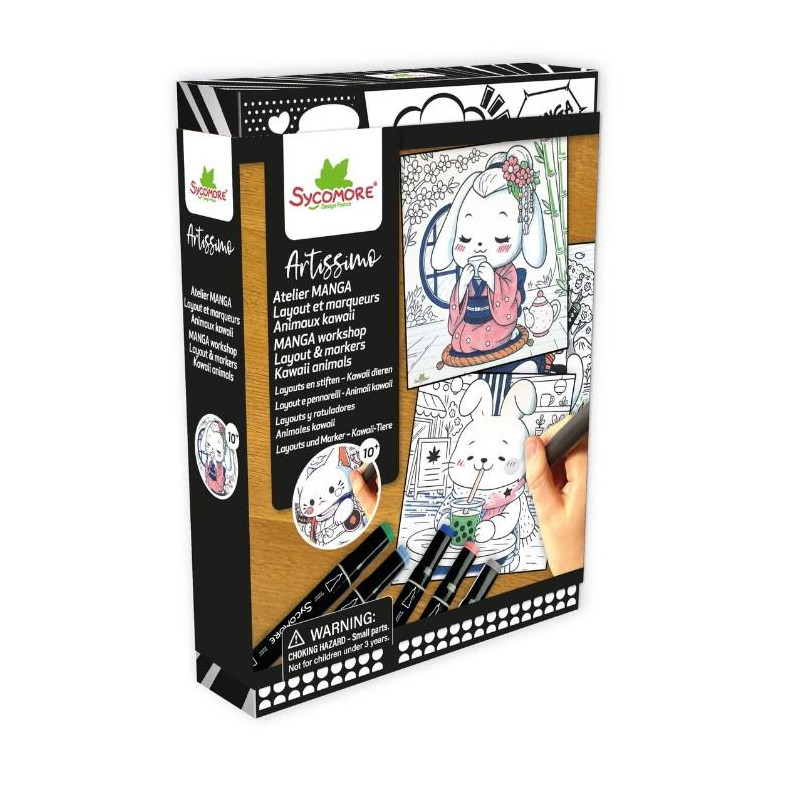 Manga - S Layout et marqueurs – Animaux kawaii - 10a+