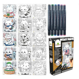 Manga - S Layout et marqueurs – Animaux kawaii - 10a+