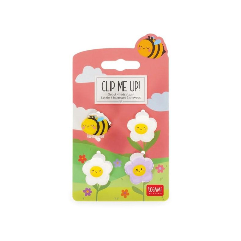 SET DE 4 MINI BARRETTES À CHEVEUX- BEE