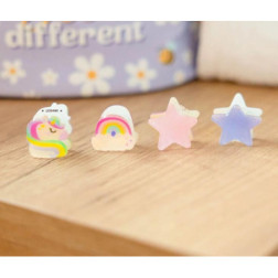 SET DE 4 MINI BARRETTES À CHEVEUX - UNICORN