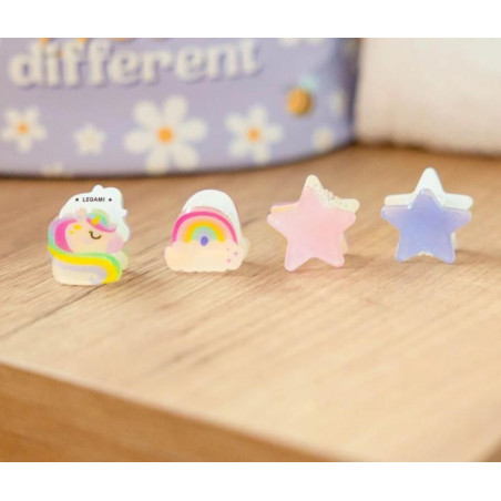 SET DE 4 MINI BARRETTES À CHEVEUX - UNICORN