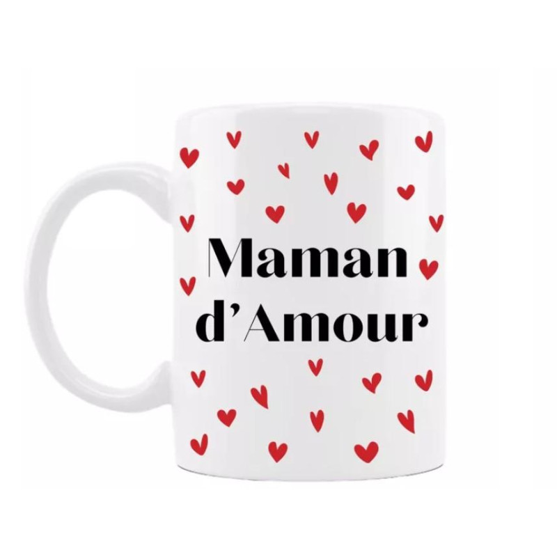 MUG MAMAN MOTIF COEUR