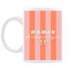 MUG MAMAN RAYURES PECHE ROSE