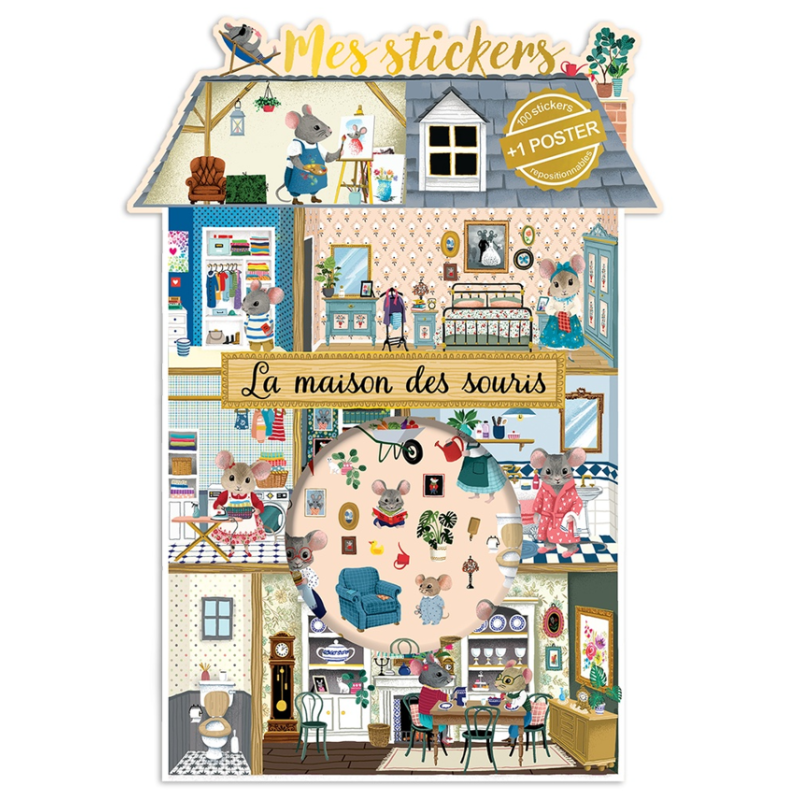JEU STICKERS + POSTER MAISON DES SOURIS