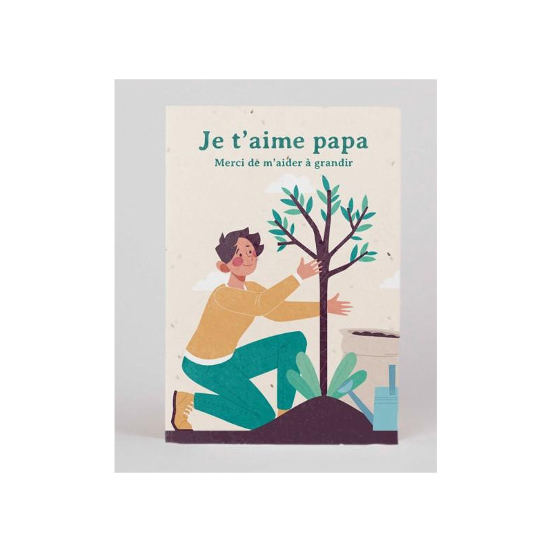 Carte plantable – Je t’aime papa