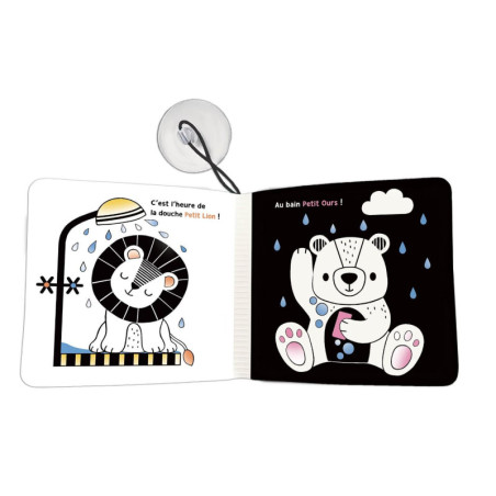 LIVRE DE BAIN MAGIQUE NOIR et BLANC