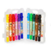 Set de 12 Crayons Gras Rotatifs - Teddy Friends