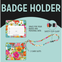 PORTE- BADGE - FLOWERS