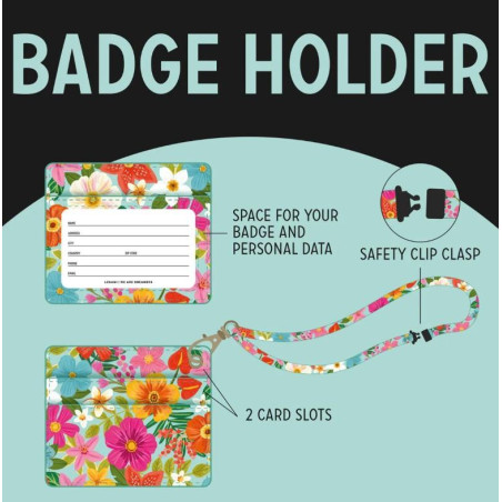 PORTE- BADGE - FLOWERS