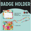 PORTE- BADGE - FLOWERS