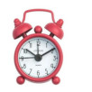 HORLOGE-RÉVEIL - VINTAGE ROUGE