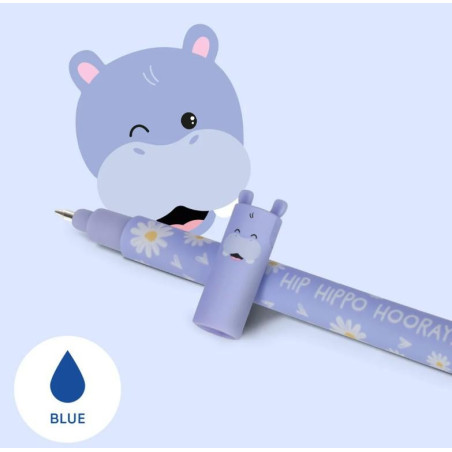 Stylo à Encre Gel Effaçable Hippo « Hip Hippo Hooray! » - Erasable Pen