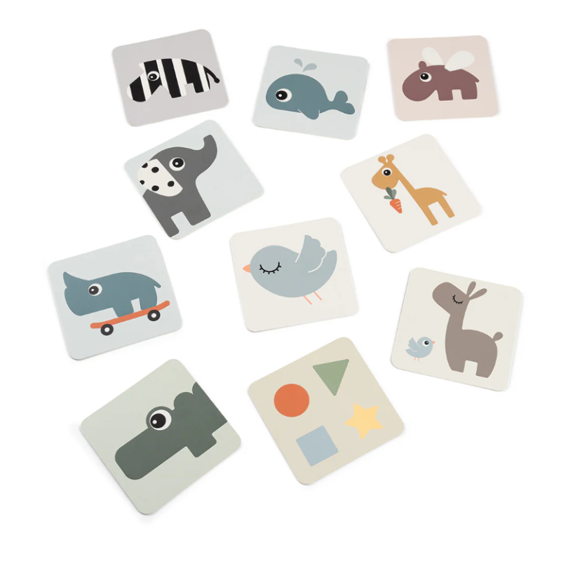 Cartes aux motifs contrastés lot de 10