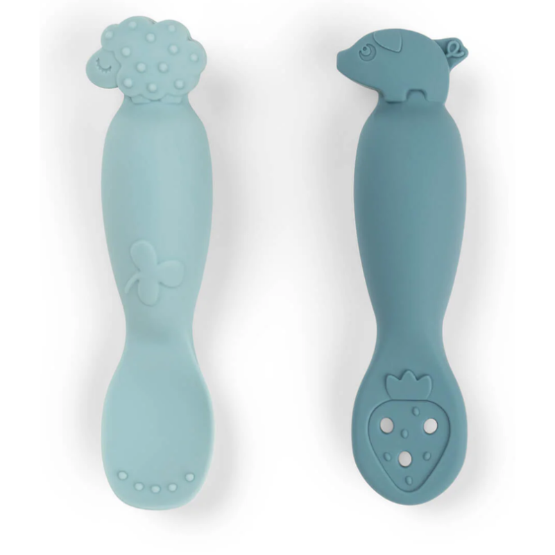 Set de cuillères d'apprentissage - Petite ferme - Bleu