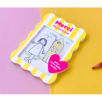Magnet photo ou dessin à rayures jaunes - Maîtresse/Nounou