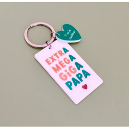 Porte-clé Extra Méga Giga Papa, cadeau Fête des pères