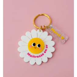 Porte-clé marguerite Maîtresse