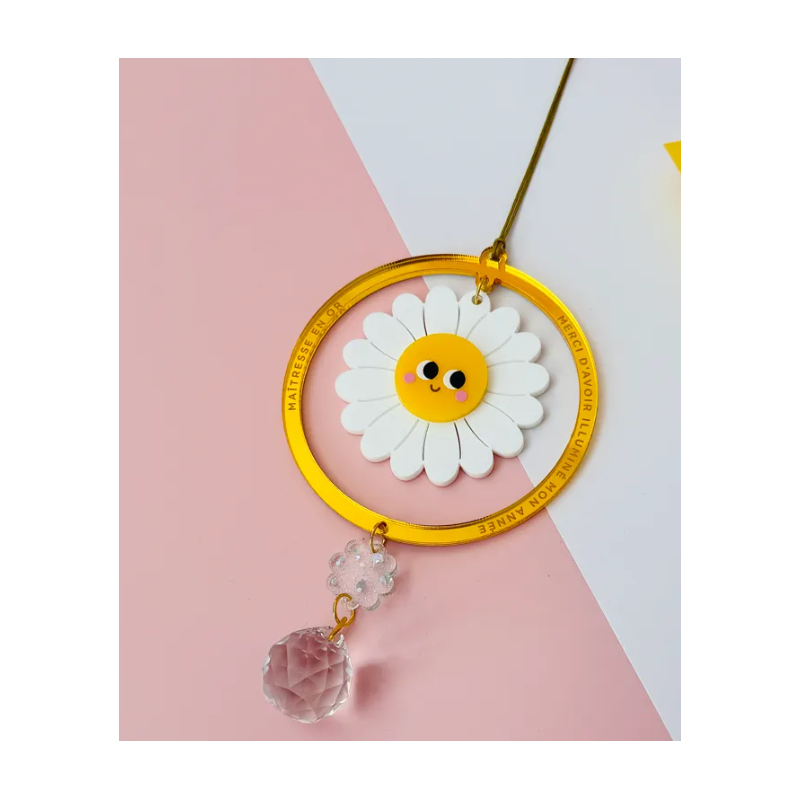 Sun catcher marguerite - Cadeau maîtresse